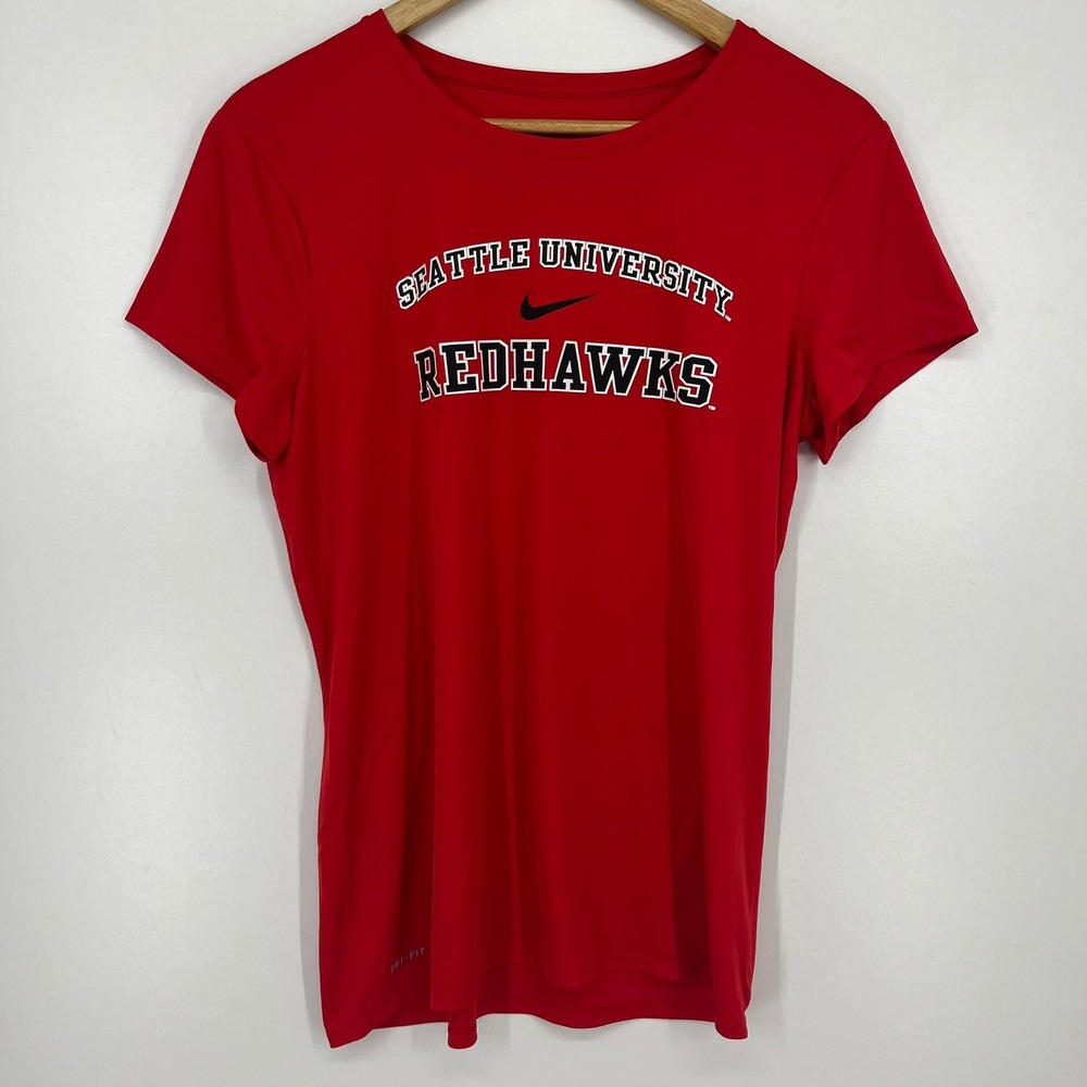 Nike Seattle University Redhawks Dri-FIT‎ Performance Shirt Red Womens Large - Picture 1 of 14